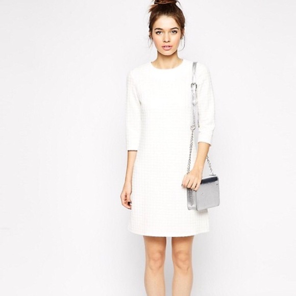 asos white shift dress